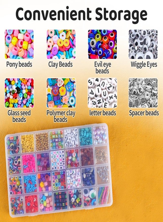 Eppingwin 28 Grids Bead Organizer, Craft Organizers and Storage, Acrylic Organizers, plastic Bead Organizer Box for Crafts Organizing Storing (2 Pack) - Image 4
