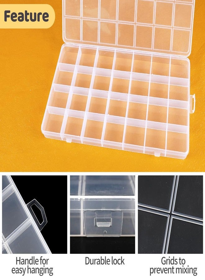 Eppingwin 28 Grids Bead Organizer, Craft Organizers and Storage, Acrylic Organizers, plastic Bead Organizer Box for Crafts Organizing Storing (2 Pack) - Image 3