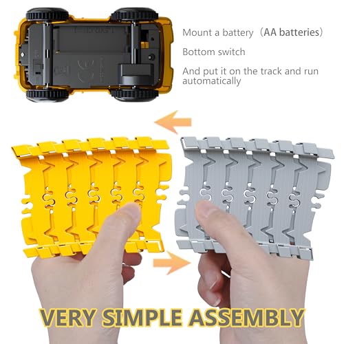 Hony Kids Toys 253 PCS Construction Race Tracks Toy for 3 4 5 6 7 8 Year Old Boys Girls, 5 PCS Construction Truck Car and Flexible Track Play Set Create A Engineering Road Games Toddler Toys Birthday Gifts - Image 5