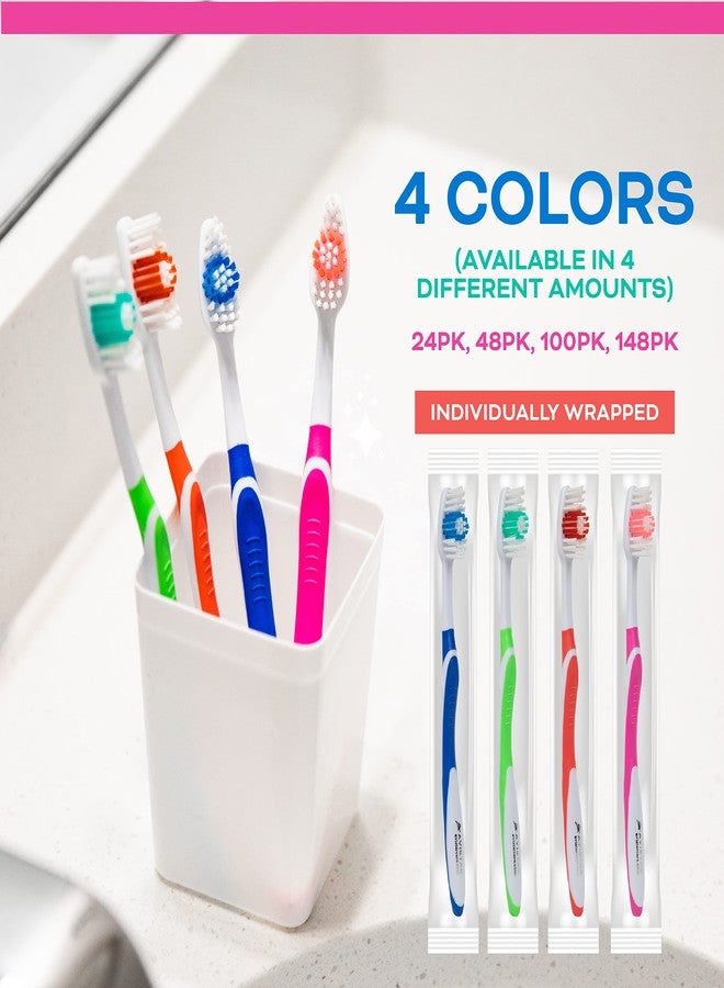 Avistar Bulk Toothbrushes Pack - 148 Individually Wrapped Toothbrushes for Travel, Hotels, AirBnB Guests, Relief Missions, and Donations - Disposable Toothbrush Pack for Adults and Kids - Image 3