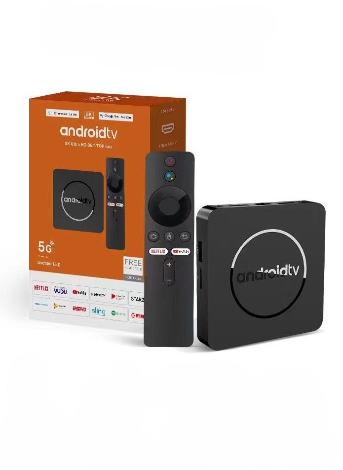 Generic Android13  TV Box with Voice Remote - Allwinner Quad-Core, 4K Full HD, Dual WiFi & Bluetooth, HDMI, Supports BesTV/MP3/AVI/VOB, Pocket-Sized  - Image 1