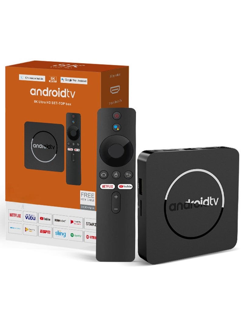 Android14 TV Box with Voice Remote - Allwinner Quad-Core, 4K Full HD, Dual WiFi & Bluetooth, HDMI, Supports BesTV/MP3/AVI/VOB, Pocket-Sized  - Image 1