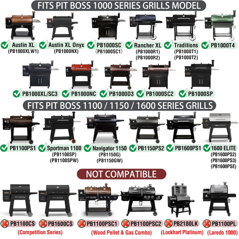Charbrofire Flame Broiler Kit PB1100PS1 Replacement Parts for Pit Boss Flame Broiler Slide Cover Bottom Pro Series 1100 PB1000XLW1 PB1100 Austin XL PB1000T2 1100PS1 PB1000XL Pitboss Pellet Broiler Plate 2 Pcs - Image 3