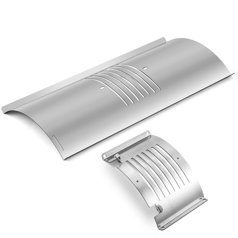 Charbrofire Flame Broiler Kit PB1100PS1 Replacement Parts for Pit Boss Flame Broiler Slide Cover Bottom Pro Series 1100 PB1000XLW1 PB1100 Austin XL PB1000T2 1100PS1 PB1000XL Pitboss Pellet Broiler Plate 2 Pcs - Image 1