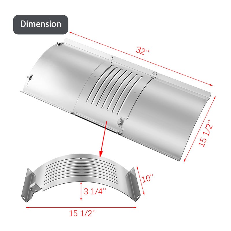 Charbrofire Flame Broiler Kit PB1100PS1 Replacement Parts for Pit Boss Flame Broiler Slide Cover Bottom Pro Series 1100 PB1000XLW1 PB1100 Austin XL PB1000T2 1100PS1 PB1000XL Pitboss Pellet Broiler Plate 2 Pcs - Image 2