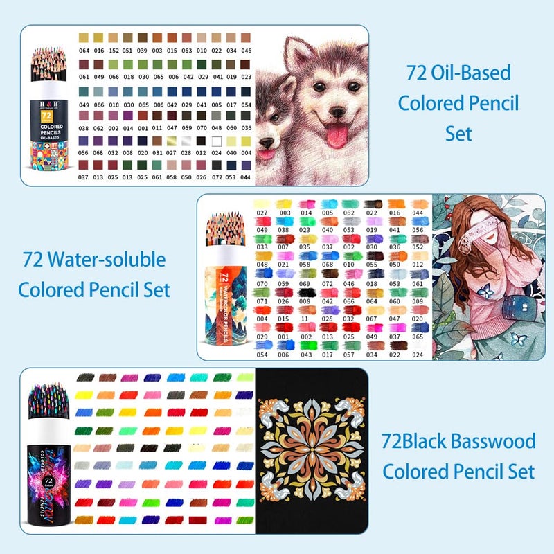 72 Oil Colored Pencils Pre Sharpened Vibrant Colors for Sketching Coloring Books Arts Projects Pack of 1 - Image 5