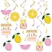 K KUMEED 20Pcs Lemon Hanging Swirl Decorations Citrus Lemonade Party Hanging Decor for Lemonade Baby Shower Citrus Lime Birthday Party Summer Fruit Party Decor Celling Home Office Decor - Image 4