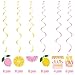 K KUMEED 20Pcs Lemon Hanging Swirl Decorations Citrus Lemonade Party Hanging Decor for Lemonade Baby Shower Citrus Lime Birthday Party Summer Fruit Party Decor Celling Home Office Decor - Image 2