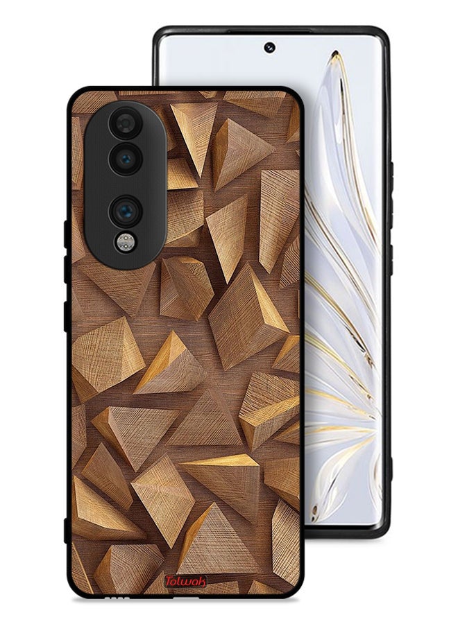 Tolwak Honor 70 Protective Case Cover Wood Pieces Art - Image 1