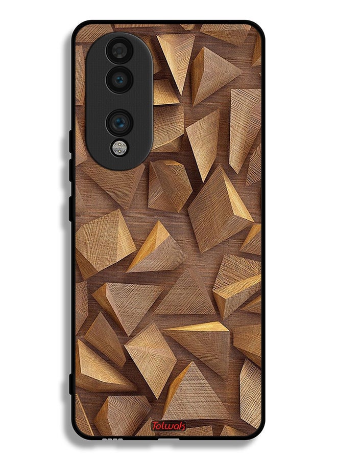 Tolwak Honor 70 Protective Case Cover Wood Pieces Art - Image 2