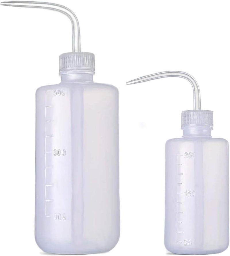 BEADNOVA زجاجة ضغط BEADNOVA لري النباتات زجاجة غسل العين زجاجة ري بلاستيكية صغيرة لري النباتات الداخلية وشم 2 قطعة 250 مل و 500 مل - Image 1