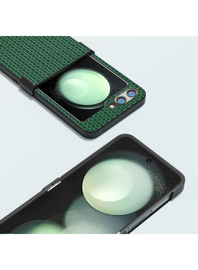 اس-توب جراب لهاتف Samsung Galaxy Z Flip5 من ABEEL Hinge مصنوع من الجلد الأصلي الفاخر - Image 3