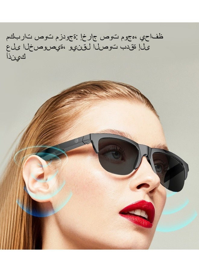 GALUIN Wireless Bluetooth sports headphones with sunglasses, sunglasses for outdoor use, sun protection, UV protection - Image 2