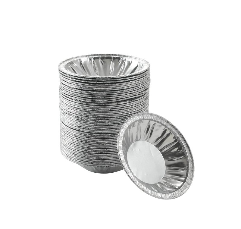 Waytiffer 50 Pack - Pie Pans 4 inch,Mini Pie Tins HEAVY-DUTY Disposable Aluminum Foil Tart/pie Pans for Baking Easily Stack & Store, Freeze & Reheat - Image 1