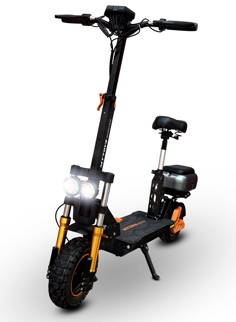 Mytoys MT590 High Speed Electric Scooter 65 km/h Speed,1500W Brushless Motor, High Capacity Battery 20Ah,60km Range With Adjustable Leather Seat Super Hydrolic Suspension, Back Cushion Storage Box - Image 3