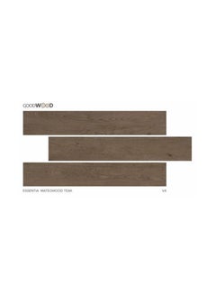 SOMANY Essentia Mateowood Teak Polished Tile for Flooring – 200 x 1200 MM, 11 MM Thickness 0.96 SQM – Premium Teak Wood Look Ceramic Tile, Modern Flooring, Durable Wood Effect Tile for Home & Commercial Use  - Image 1