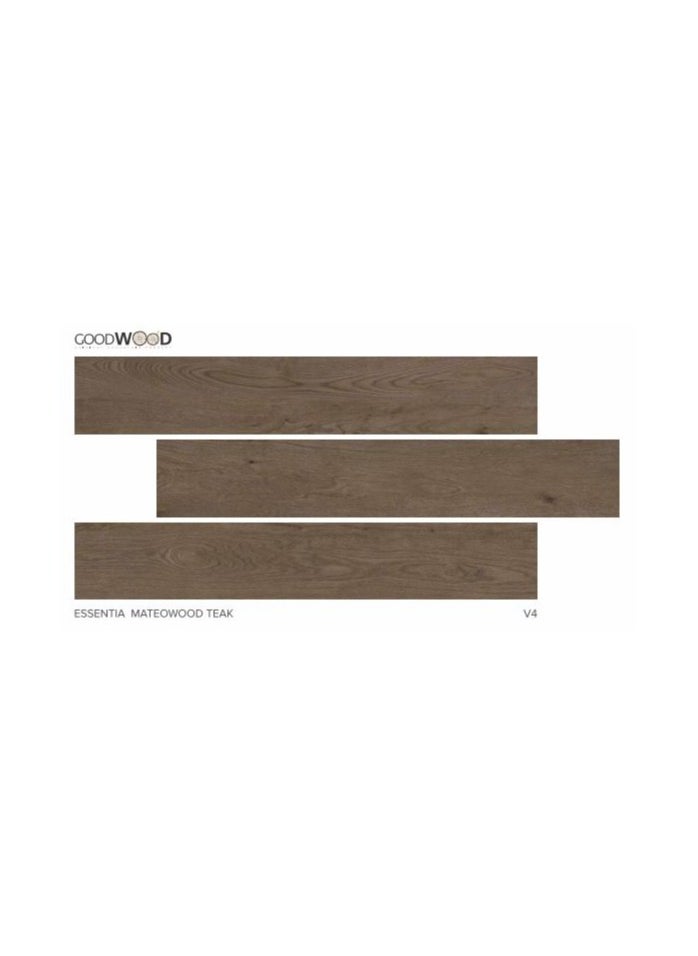 SOMANY Essentia Mateowood Teak Polished Tile for Flooring – 200 x 1200 MM, 11 MM Thickness 0.96 SQM – Premium Teak Wood Look Ceramic Tile, Modern Flooring, Durable Wood Effect Tile for Home & Commercial Use  - Image 1