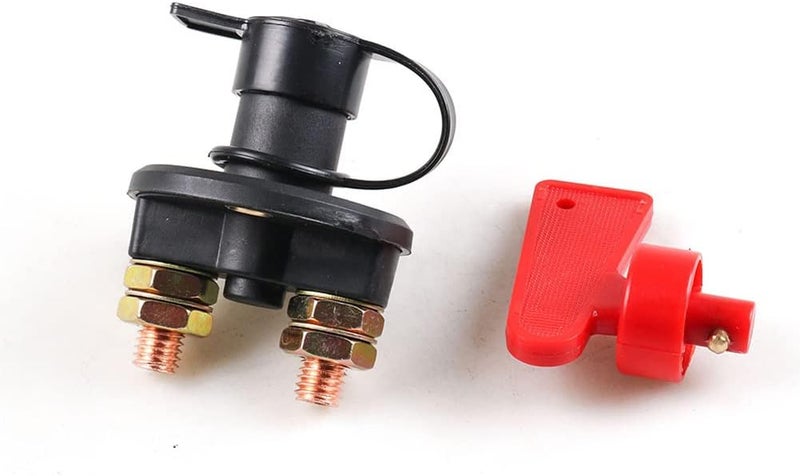 woobles Battery Disconnect Switch for Car, 12V 24V Emergency Power Kill Disconnect Battery Cut Off Shut Off Kill Switch With1 Key and A Cover for Marine Car Boat Rv ATV - Image 4