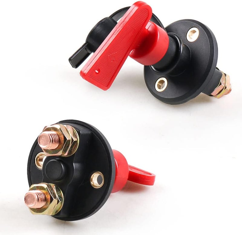woobles Battery Disconnect Switch for Car, 12V 24V Emergency Power Kill Disconnect Battery Cut Off Shut Off Kill Switch With1 Key and A Cover for Marine Car Boat Rv ATV - Image 5