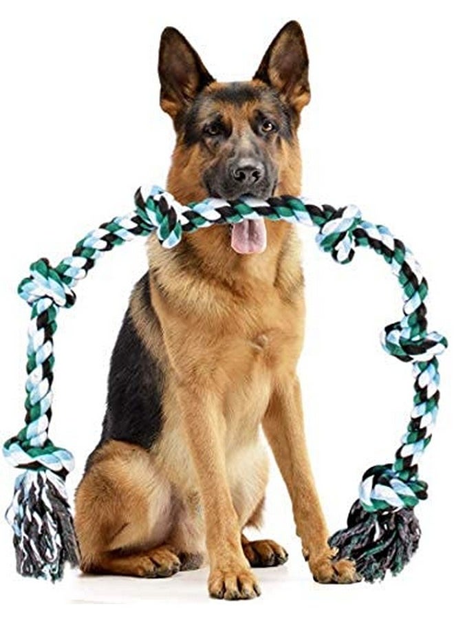 PET - Large Dog Rope Toys For Aggressive Chewers Dog Rope Pet Tug Toy Cotton Rope Dog Chew Toys For Large Dogs Tug Of War Toy Strong Chewing Teething Training Interactive Dog Rope Toy - Image 1
