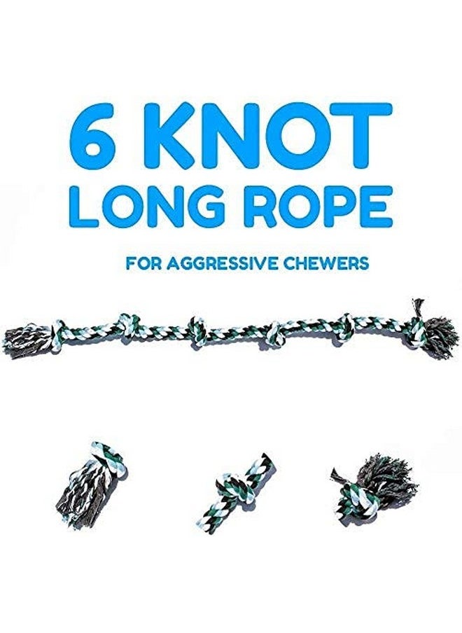 PET - Large Dog Rope Toys For Aggressive Chewers Dog Rope Pet Tug Toy Cotton Rope Dog Chew Toys For Large Dogs Tug Of War Toy Strong Chewing Teething Training Interactive Dog Rope Toy - Image 1