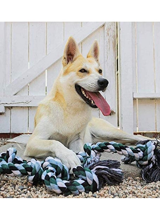 PET - Large Dog Rope Toys For Aggressive Chewers Dog Rope Pet Tug Toy Cotton Rope Dog Chew Toys For Large Dogs Tug Of War Toy Strong Chewing Teething Training Interactive Dog Rope Toy - Image 1