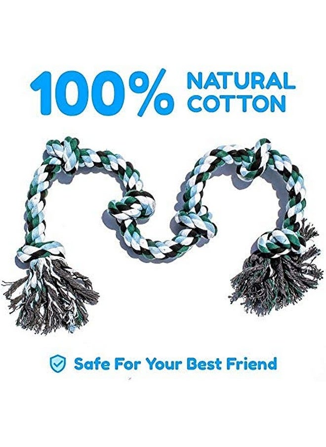 PET - Large Dog Rope Toys For Aggressive Chewers Dog Rope Pet Tug Toy Cotton Rope Dog Chew Toys For Large Dogs Tug Of War Toy Strong Chewing Teething Training Interactive Dog Rope Toy - Image 1