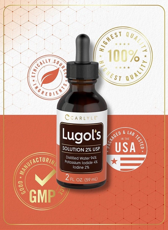 CARLYLE Lugols Iodine 2 Percent 2 fl oz | Potassium Iodide and Iodine Solution 2% Liquid Drops  - Image 5