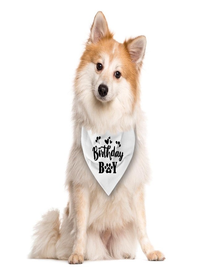 ZPPRJF Birthday Boy Dog Bandana, White Dog Bandana, Funny Cute Dog Bandana, Pet Dog Triangle Scarf, Pet Dog Scarf Accessories, Gift for Dog Lover, Dog Bandana for Small Medium Large Dogs (D30) - Image 2