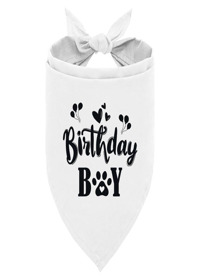 ZPPRJF Birthday Boy Dog Bandana, White Dog Bandana, Funny Cute Dog Bandana, Pet Dog Triangle Scarf, Pet Dog Scarf Accessories, Gift for Dog Lover, Dog Bandana for Small Medium Large Dogs (D30) - Image 1