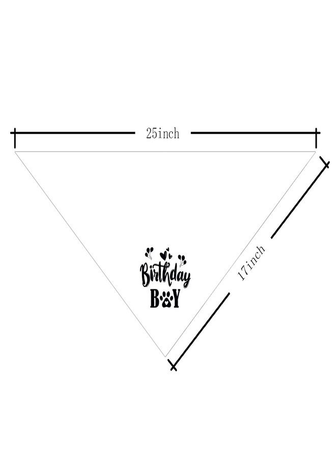 ZPPRJF Birthday Boy Dog Bandana, White Dog Bandana, Funny Cute Dog Bandana, Pet Dog Triangle Scarf, Pet Dog Scarf Accessories, Gift for Dog Lover, Dog Bandana for Small Medium Large Dogs (D30) - Image 4