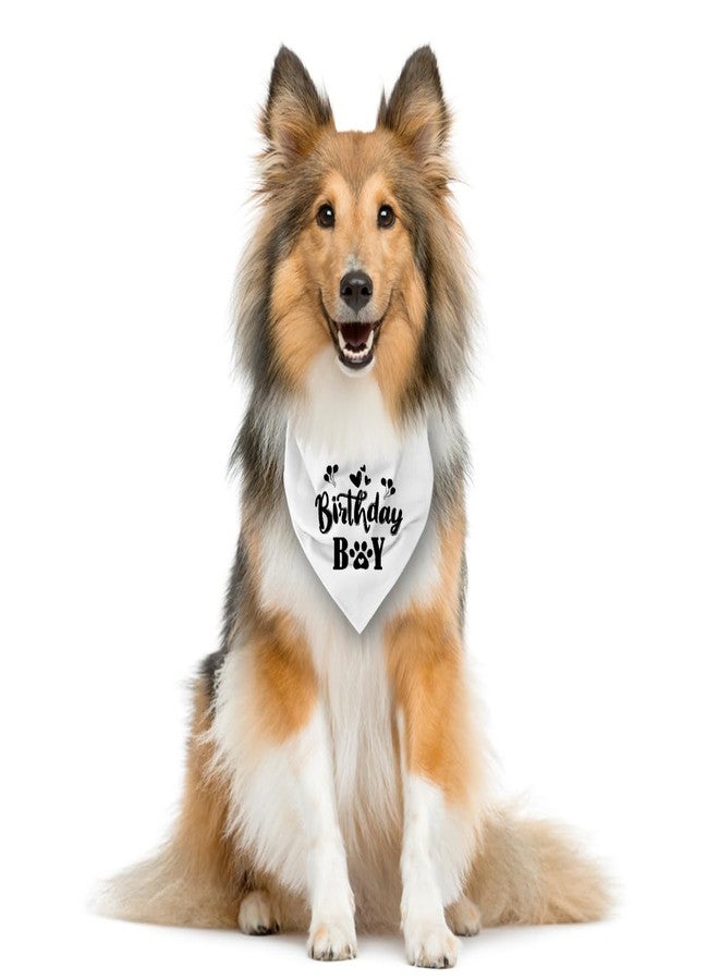 ZPPRJF Birthday Boy Dog Bandana, White Dog Bandana, Funny Cute Dog Bandana, Pet Dog Triangle Scarf, Pet Dog Scarf Accessories, Gift for Dog Lover, Dog Bandana for Small Medium Large Dogs (D30) - Image 3