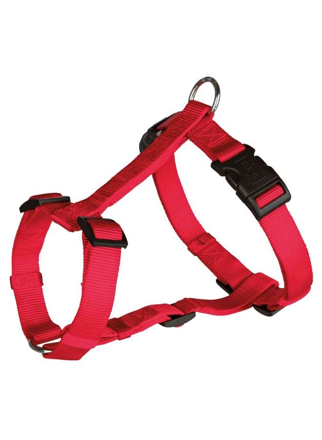 Trixie Classic H-Harness for Dogs | Made Nylon, Lightweight and Fully Adjustable Straps | Great Alternative to a Collar and Lead When Walking Your Pet - (40-65 cm/15 mm, S-M) Red - Image 1