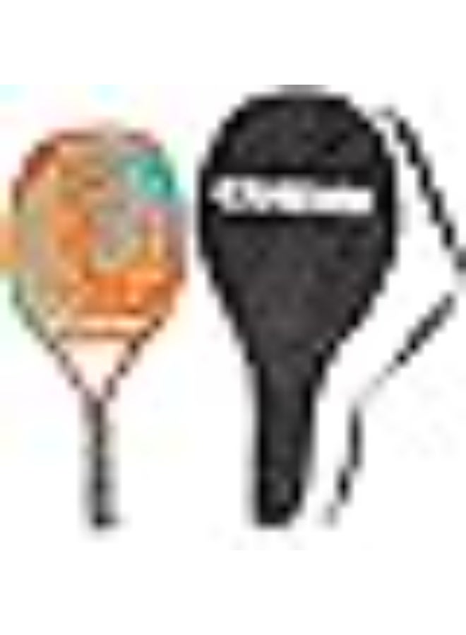 TDOO Beach Tennis Paddle Racket Pop Tennis Paddle Racquets Carbon Fiber Grit Surface with EVA Memory Foam Core Padel Racket with Cover Bag (Sunset yellow 1) - Image 4