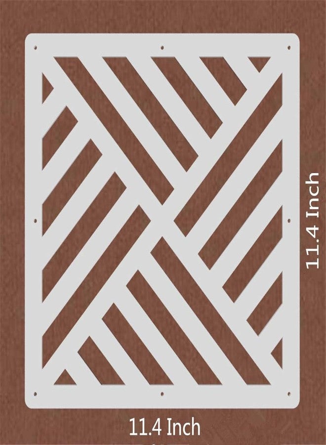 BMIDRUT فاصل غرفة معلق أبيض من BMIDRUT، 12 قطعة من ألواح خشبية وبلاستيكية يمكنك تركيبها بنفسك، فواصل جدارية لتزيين الغرفة مع جميع الملحقات، 11.4 × 11.4 بوصة - Image 5