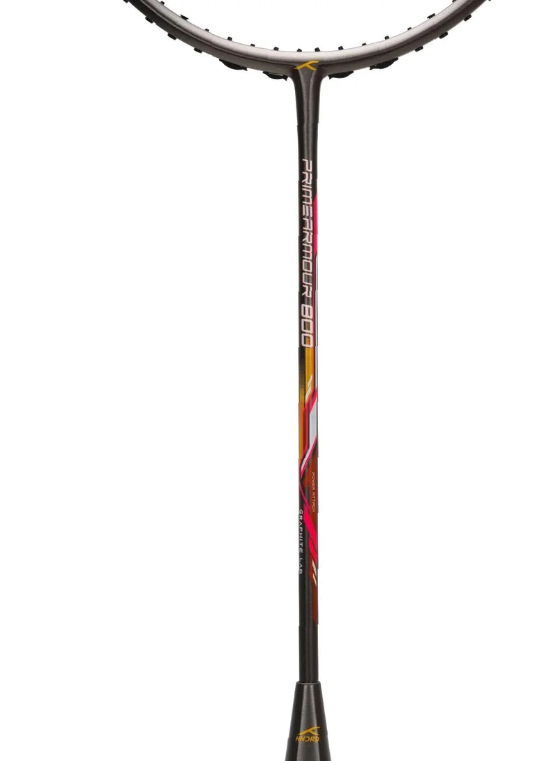 HUNDRED  Hundred Primearmour 800 Carbon Fibre Unstrung Badminton Racket with Full Racket Cover for Intermediate Players (84g, Max Tension - 32LBS) (Dk Grey/Dk Purple)  | Best Price UAE