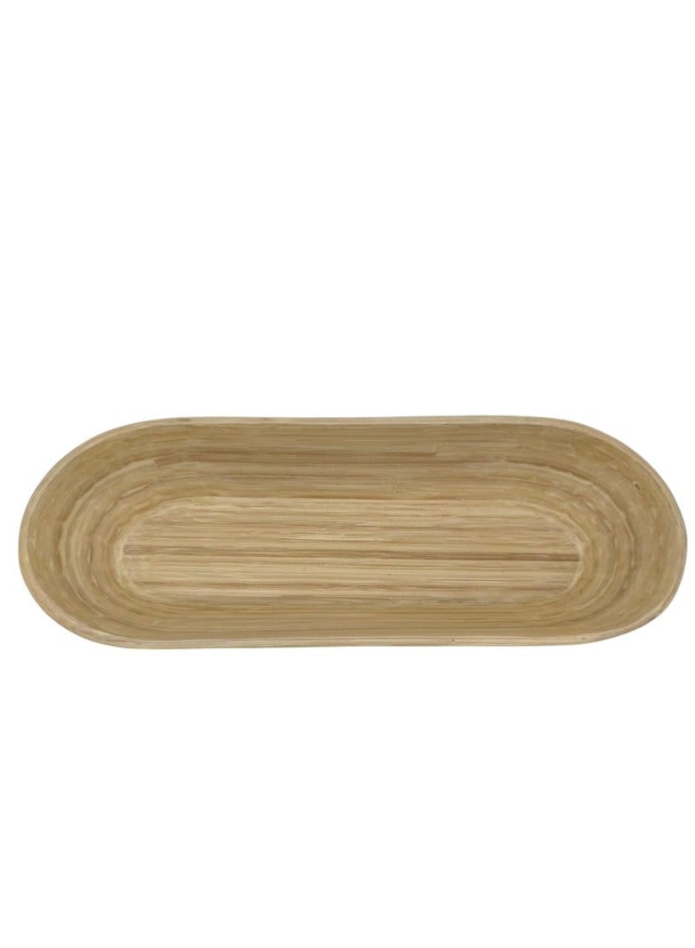 AKDC Bamboo Oval Shape Serving Tray-37cmX14cmX5cm-LightGreen&Bamboo - Image 3