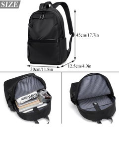 Qiccijoo Laptop Backpack Travel Backpacks for Men Women Work Backpack College School Backpacks Fits 15.6 Inch Laptop Computer Backpack Bookbag Gift(Black) - pzsku/Z06D8DF8AC45B0450CEADZ/45/_/1705310874/08137355-1a38-4f4e-9e0a-ee47f8066cde