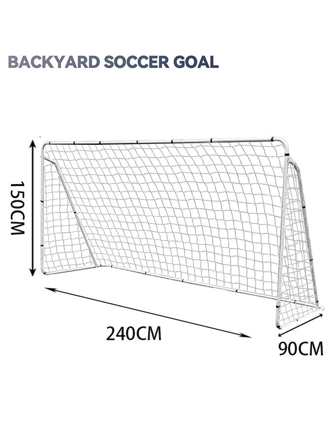 JOUDIYA Soccer Goal, 240cmx150cmx90cm Football Goal for Backyard, Kids Adults Soccer Net and Frame, Practice Soccer Training Equipment Target Goal - Image 3