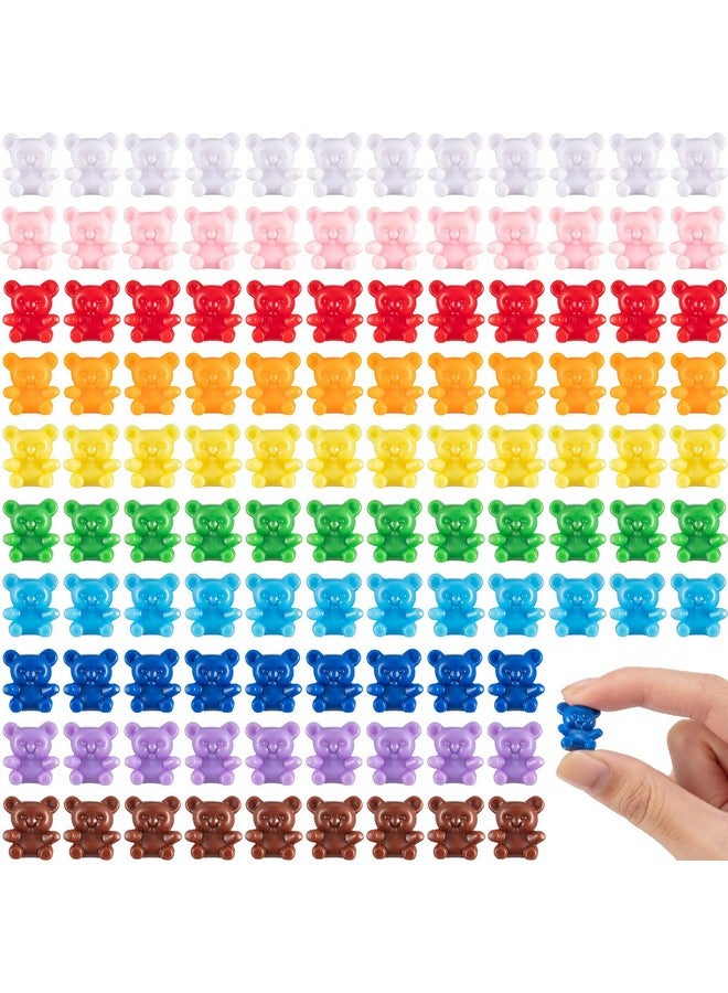 Noveread 500 Pcs Mini Colored Bears Counters 0.62 Inch Rainbow Classification Sorting Bears Color Plastic Counting for Age 6+ Family Preschool Learning Toys, 10 Color - Image 1