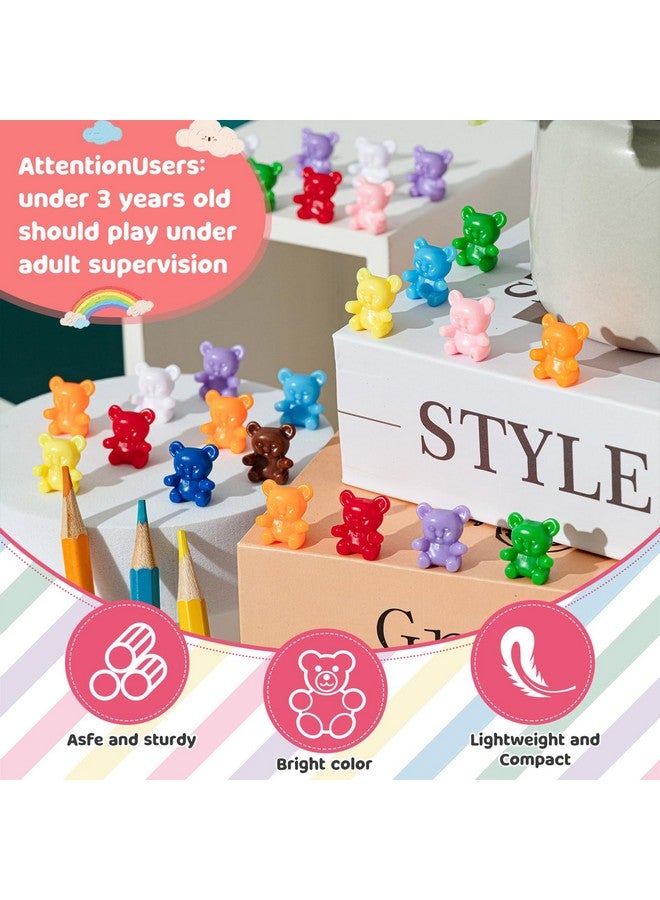 Noveread 500 Pcs Mini Colored Bears Counters 0.62 Inch Rainbow Classification Sorting Bears Color Plastic Counting for Age 6+ Family Preschool Learning Toys, 10 Color - Image 3