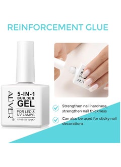 5-in-1 Builder Gel for Nails (Clear and Pink)– Multi-Functional Nail Builder & Strengthener , 15ml Bottle. Hard Gel for Extensions, Base Coat, and Reinforcement. Easy Application - pzsku/Z06D8EE988B6BE4004ABFZ/45/_/1740942253/1bff73fc-0f23-4878-a1c8-23c300a64b0c