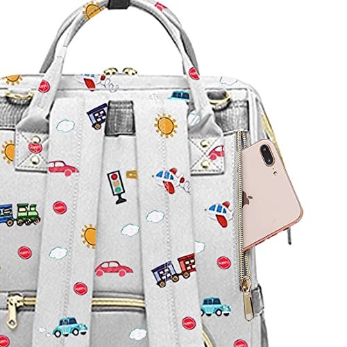 PACKNBUY Diaper Bag for Mothers for Travel, Maternity and Hospital Delivery Bag with Multiple Pockets, Insulated Bottle Space, Water Resistant Baby Bag for Mom (Grey) - Image 5