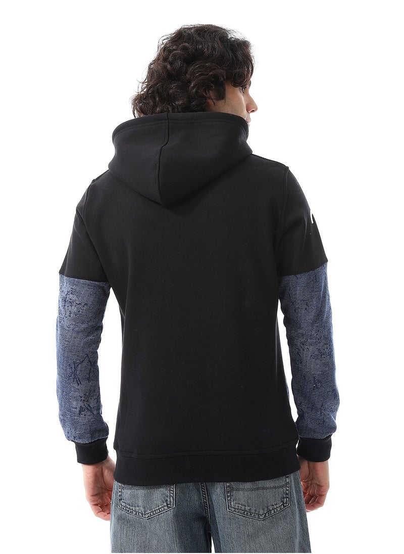 Caesar - Mens Hoodie With Through Zipper And Army Design - Image 1
