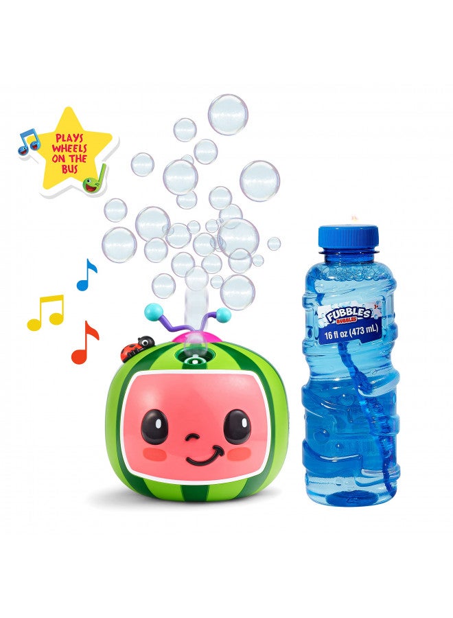 Little Kids CoComelon NO Spill Musical Bubble Machine | Bubble Toy for Baby, Toddlers and Kids | Amazon Toys Exclusive with 16 oz of Extra Bubble Solution (Bubble Solution Bottle Colors Will Vary) - Image 1