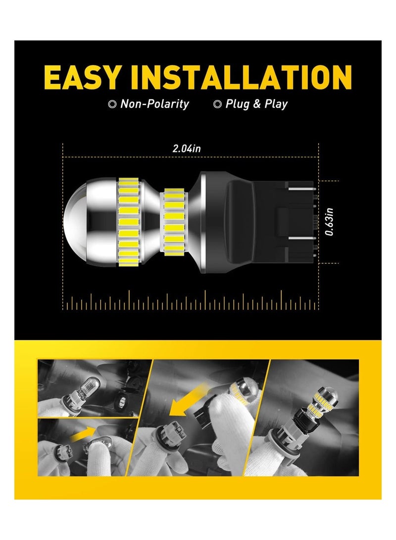 Loquat Led Tail Lights Bulb, 2Pcs T20 7440 7443 High Brightness Reverse Light Bulb Tail Light Running Light Brake Light, 400% Brightness. Enhance Your Car/RV/Trailer/Camper's Visibility - Image 2