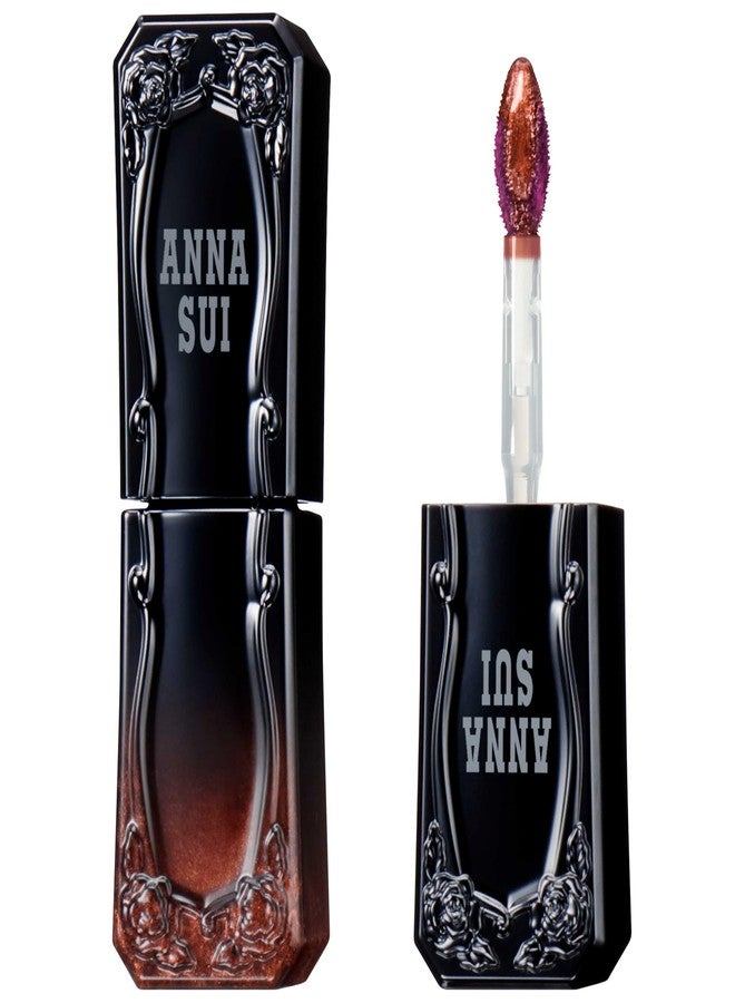 ANNA SUI Tint Rouge, Gloss Liquid Lipstick, Slightly Tinted, Lightweight, Long-Lasting, Pearl, Brown, 500 Spicy Cola, 0.24 oz - Image 1