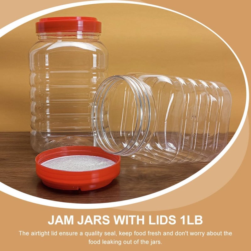 Square Airtight Honey Jars 1.25l Wide Mouth Food Storage Containers with Lids, Kitchen Storage Jars for Jam, Pickles, and Liquid, 2pcs - Image 5