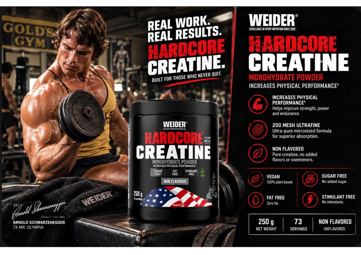 Weider Pure Hardcore Non Flavored Creatine Monohydrate Powder 250g