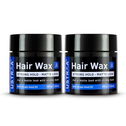Ustraa Strong Hold Hair Wax - Matte Look 100g - (Set of 2) | Non-sticky Wax, Easy-to-Wash Strong Hold | For Non-glossy Matte Finish | Without harmful chemicals or fixatives - Image 1